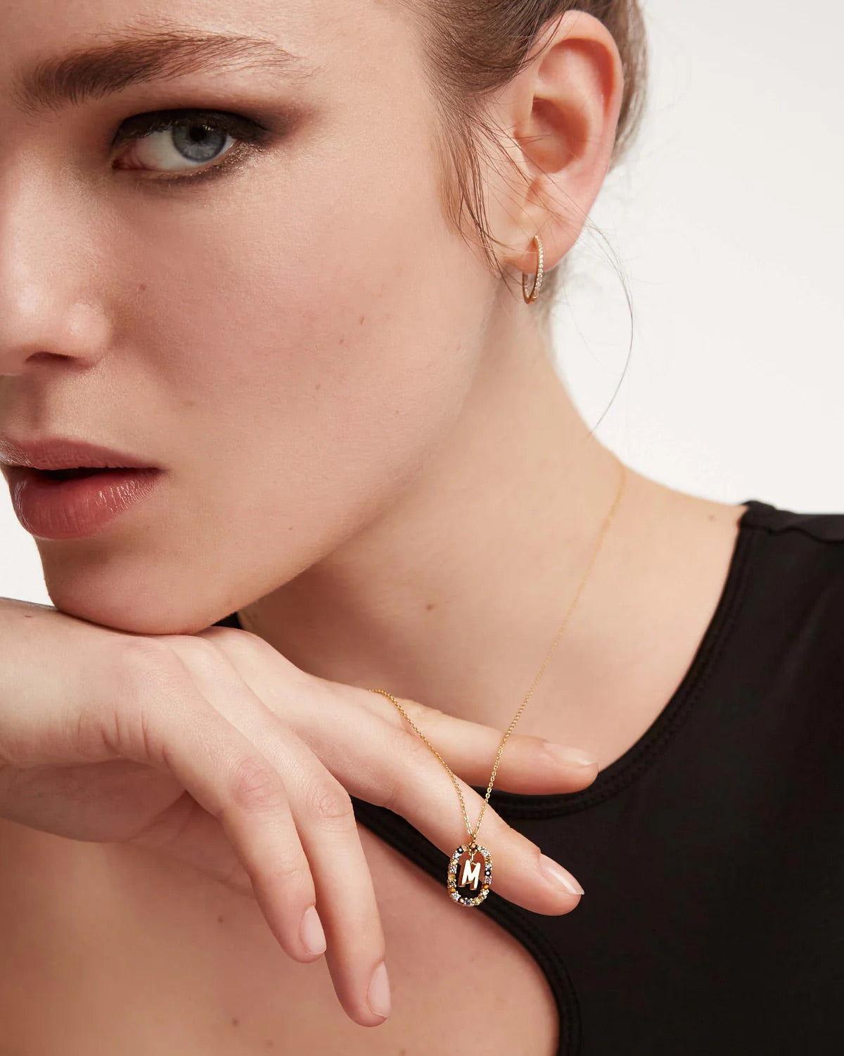 Initial Necklace 'M'