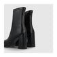 Stretch Leather Ankle Boot