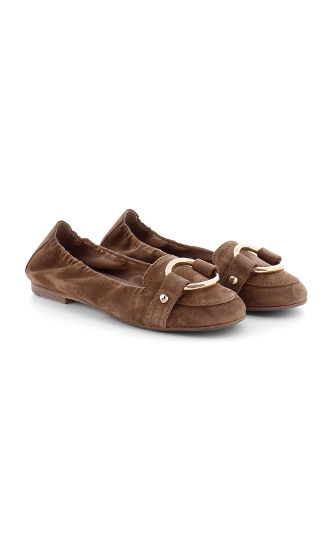 Lola Suede Pump In Golden Brown