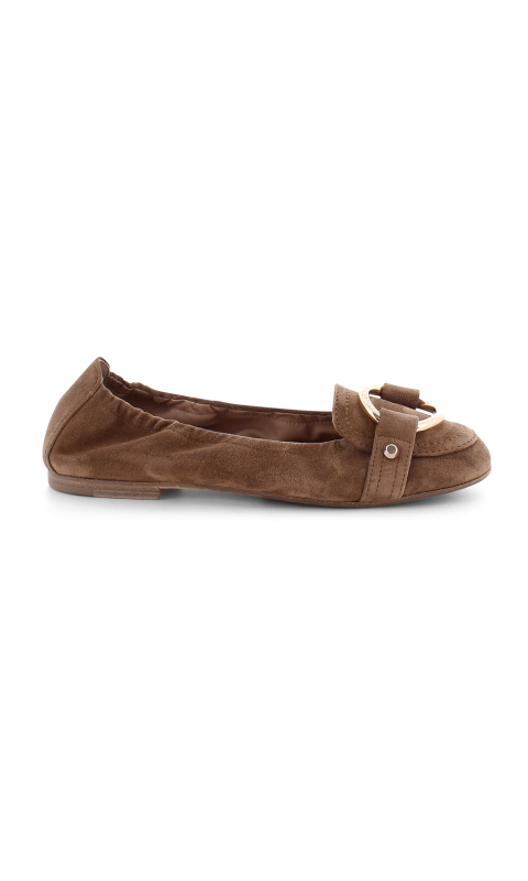 Lola Suede Pump In Golden Brown