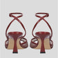 Ankle Strap In Emebellished Net Fabric