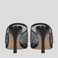 Embellished Net Mule In Black
