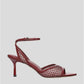 Ankle Strap In Emebellished Net Fabric