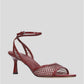 Ankle Strap In Emebellished Net Fabric