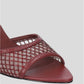 Ankle Strap In Emebellished Net Fabric