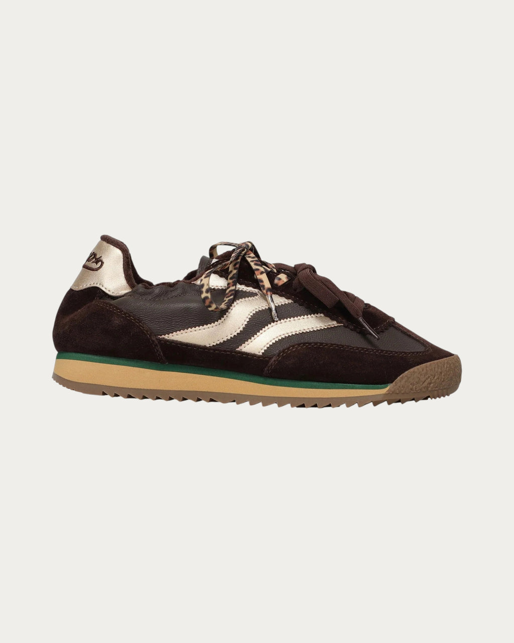 MRP Star Utah Leather Sneaker In Chocolate, side view