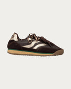 MRP Star Utah Leather Sneaker In Chocolate, side view