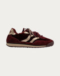 MRP Star Utah Velvet Sneaker In Burgundy, side view