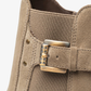 Nero Giardini Beige Chelsea Boot with Buckle Strap, buckle strap close-up