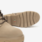 Nero Giardini Beige Nubuck Lace-Up Boot with Crystal Laces, outsole with Italian flag mark