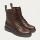 Nero Giardini Brown Leather Lace-Up Boot, pair three-quarter view