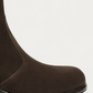 Nero Giardini Brown Suede Knee High Block Heel Boot, toe detail