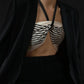 No.1 in Sand scarf by Lescarf styled as a halter top