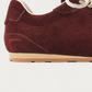 NUBIKK Billy Lou Bordeaux Suede Sneaker, heel detail