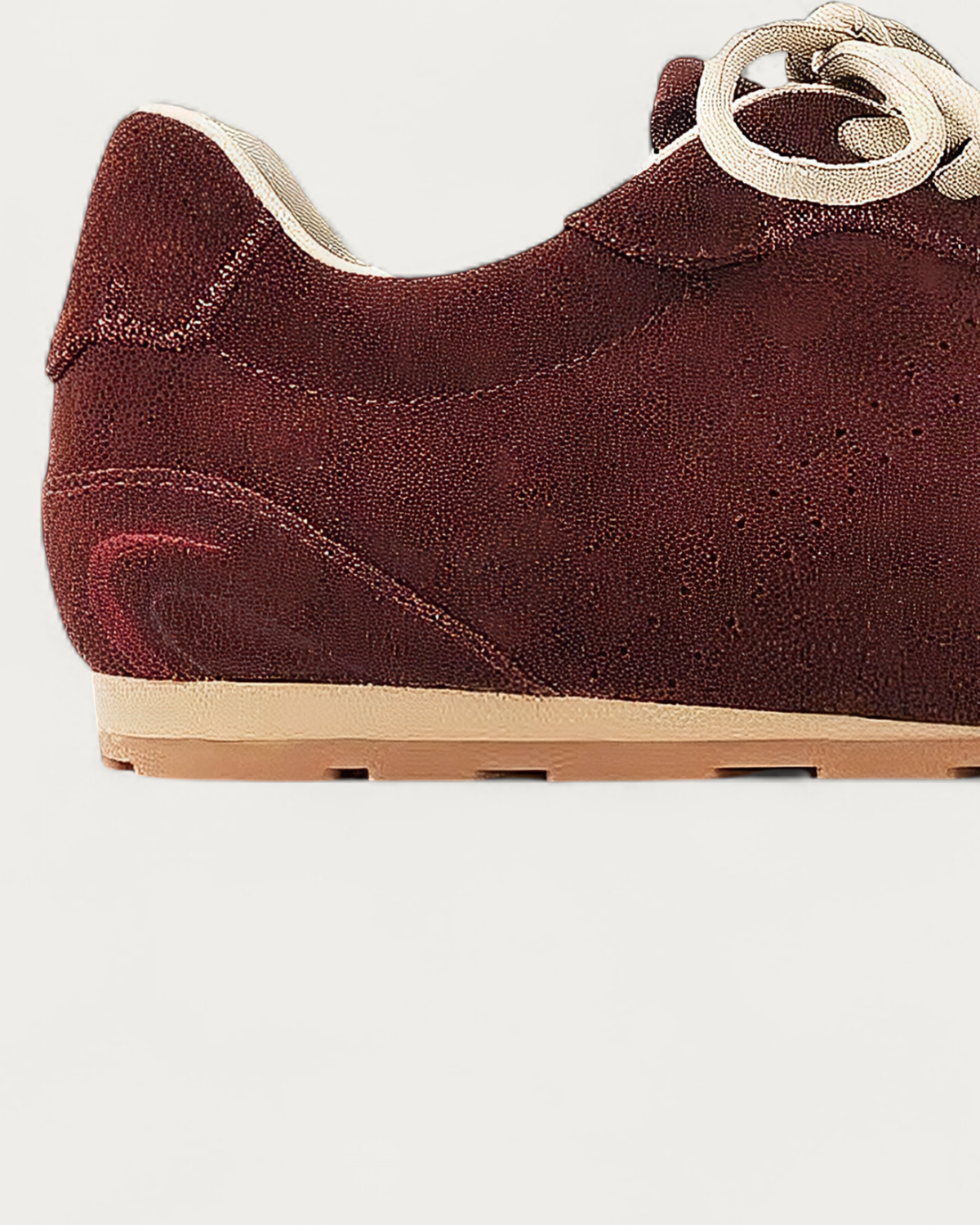NUBIKK Billy Lou Bordeaux Suede Sneaker, heel detail