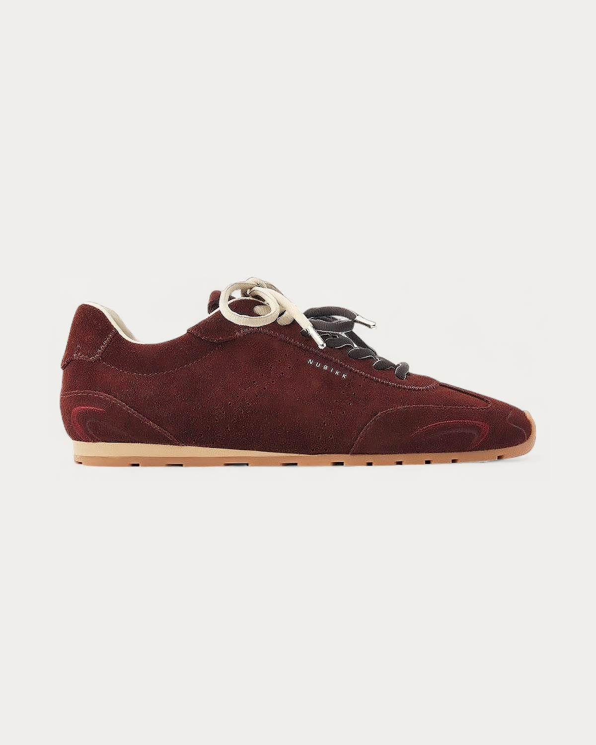 NUBIKK Billy Lou Bordeaux Suede Sneaker, side profile