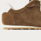 NUBIKK Billy Lou Cognac Suede Sneaker with Dip-Dye Laces, heel detail
