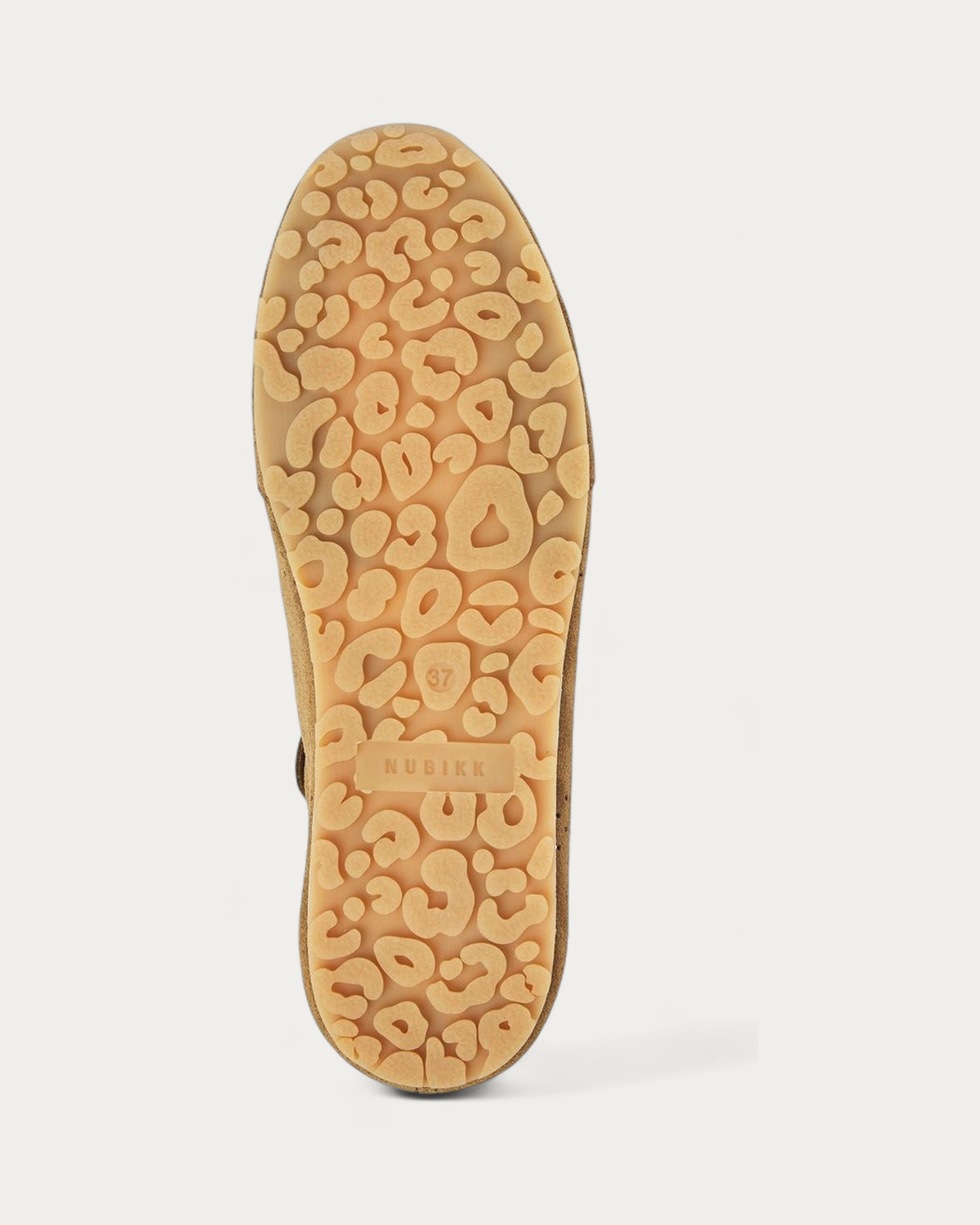NUBIKK Billy Lou Cognac Suede Sneaker with Dip-Dye Laces, outsole