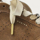 NUBIKK Billy Lou Cognac Suede Sneaker with Dip-Dye Laces, upper detail