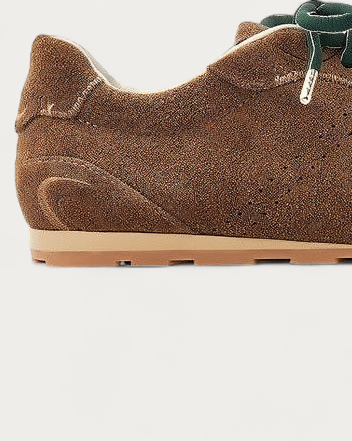 NUBIKK Billy Lou Cognac Suede Sneaker with Double Laces, heel detail