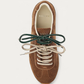 NUBIKK Billy Lou Cognac Suede Sneaker with Double Laces, top view