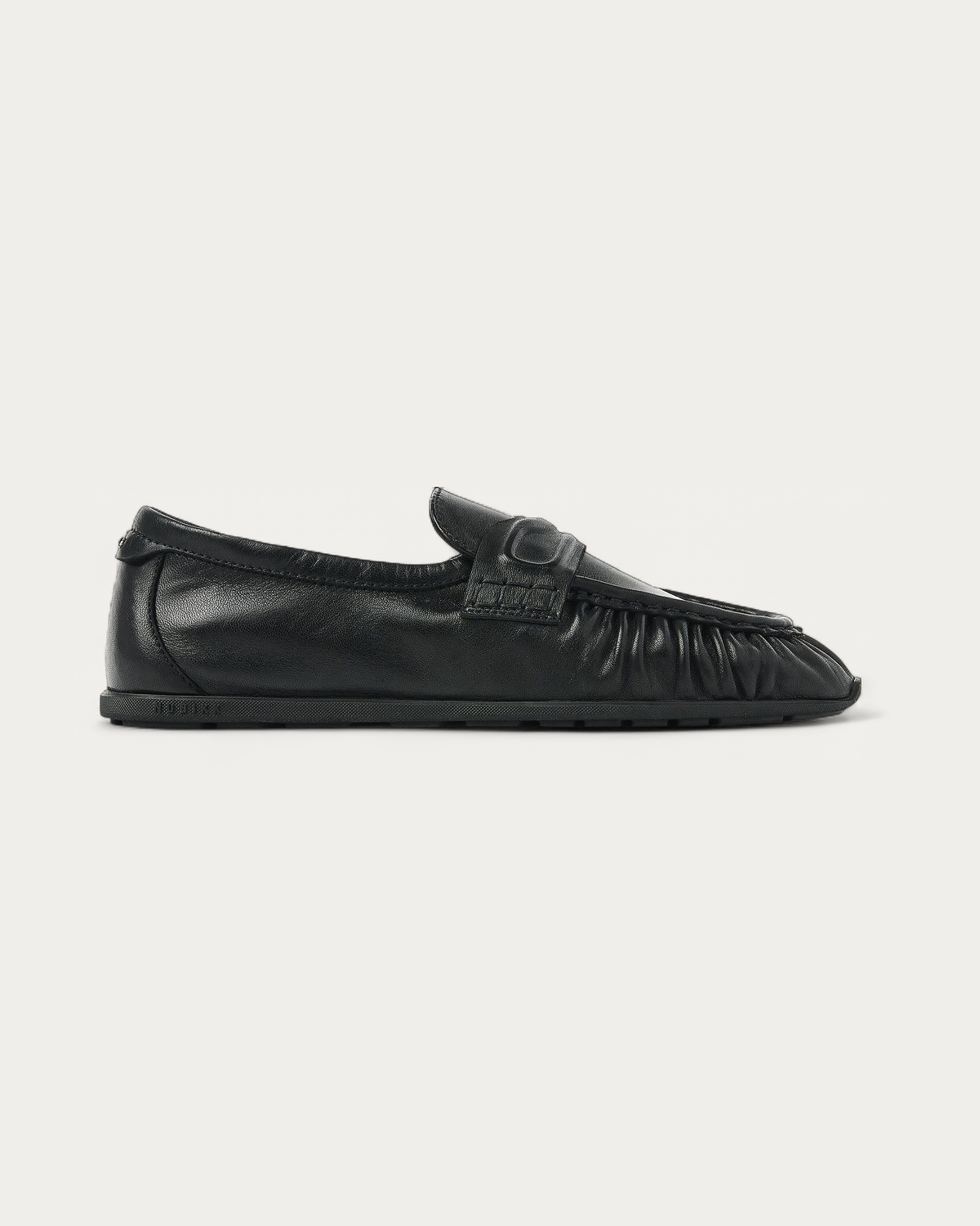NUBIKK Riley Mio Black Leather Loafer, side profile