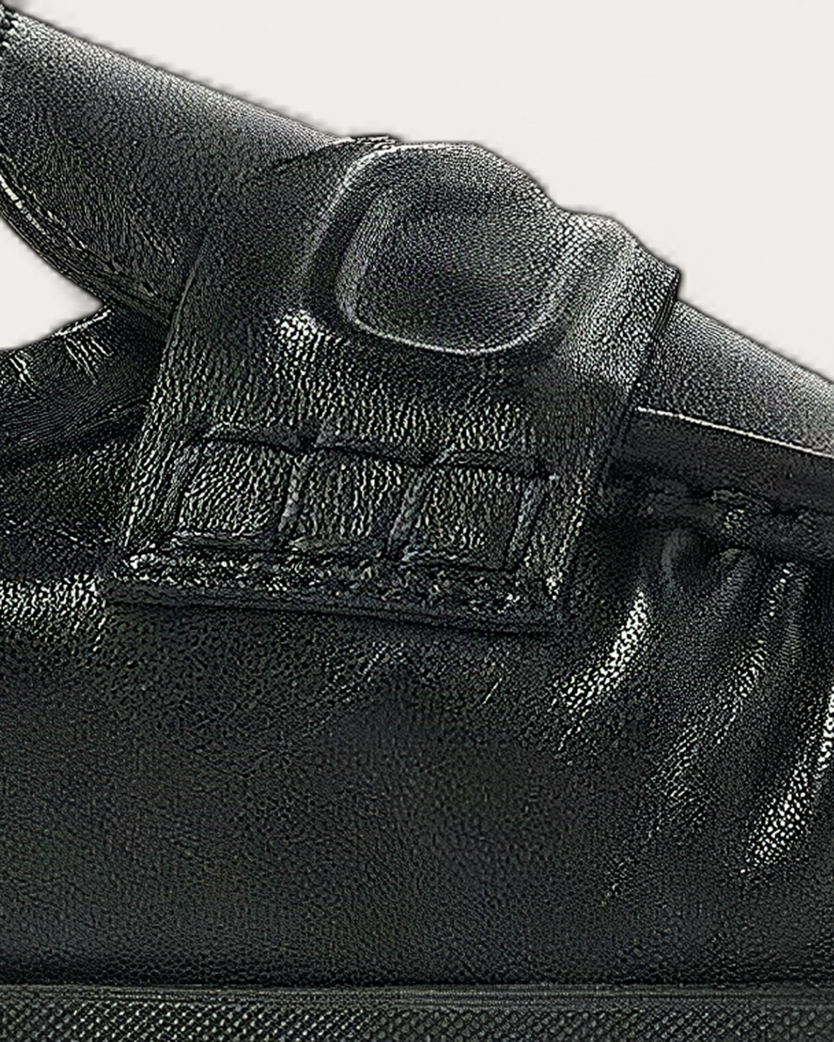 NUBIKK Riley Mio Black Leather Loafer, upper detail