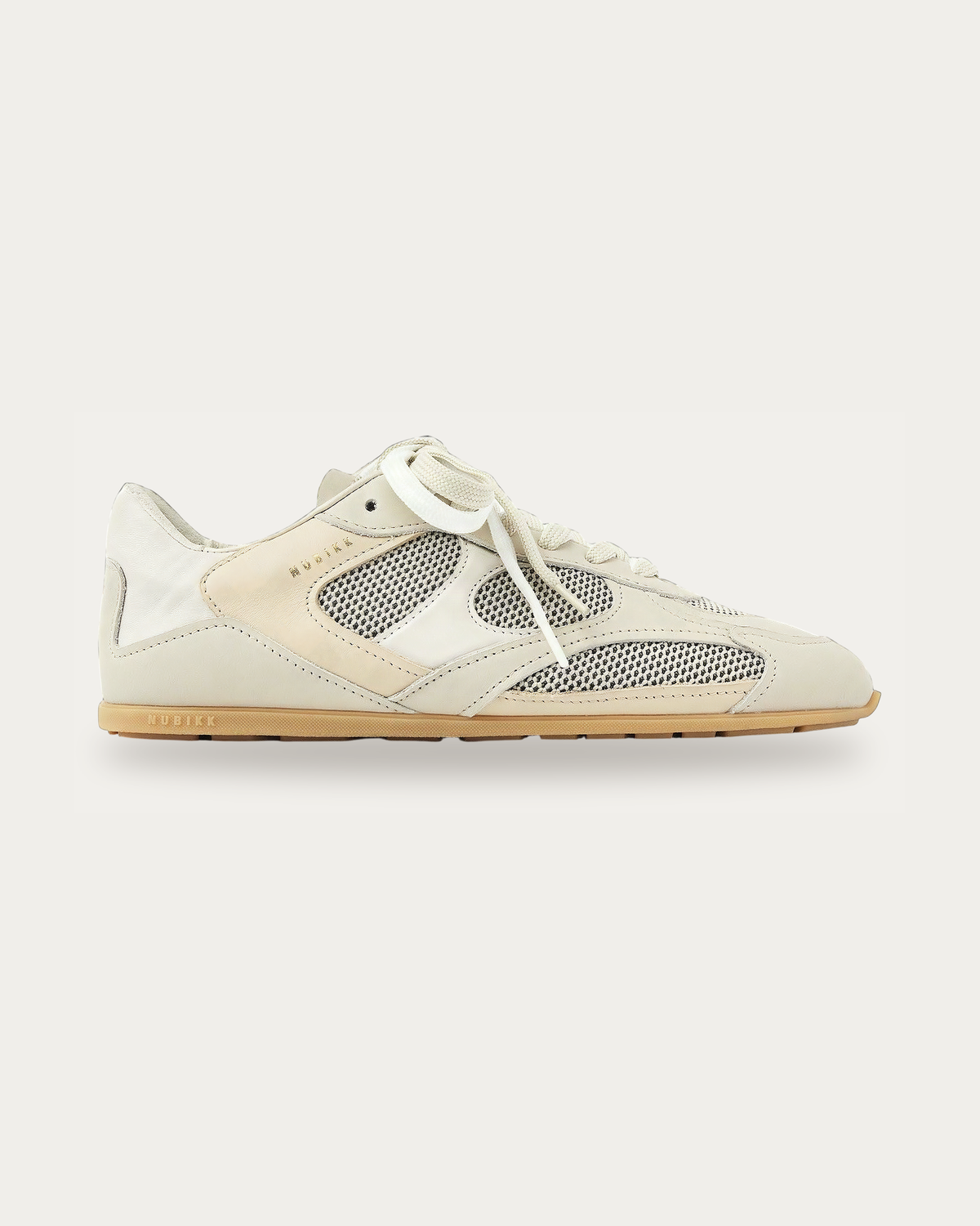 NUBIKK Riley Morgan Beige Combo Sneaker, side profile