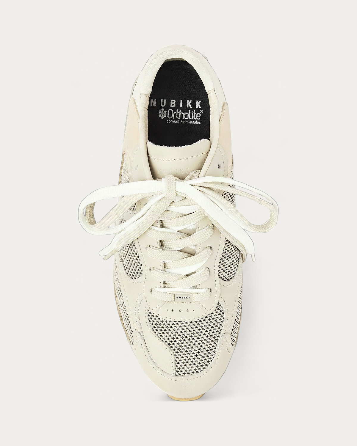 NUBIKK Riley Morgan Beige Combo Sneaker, top view
