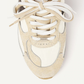 NUBIKK Riley Morgan Beige Hairy Suede Sneaker, close-up detail