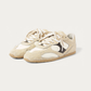 NUBIKK Riley Morgan Beige Hairy Suede Sneaker, three-quarter view