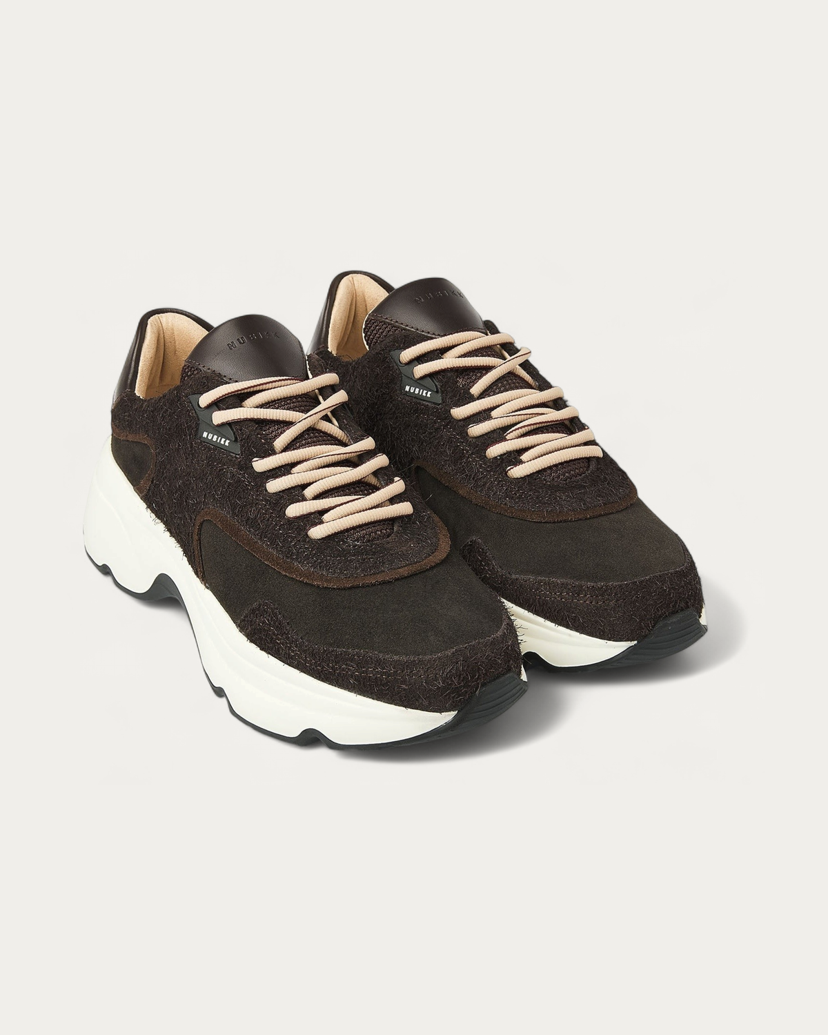 NUBIKK Ross Zay Dark Brown Suede Sneaker, pair view