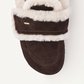 NUBIKK Teddy Espresso Suede Shearling Clog, close-up detail
