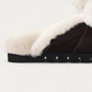 NUBIKK Teddy Espresso Suede Shearling Clog, heel detail