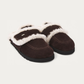 NUBIKK Teddy Espresso Suede Shearling Clog, pair view