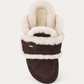 NUBIKK Teddy Espresso Suede Shearling Clog, top view