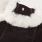 NUBIKK Teddy Espresso Suede Shearling Clog, upper detail
