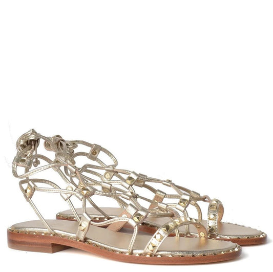 Paloma Sandal In Gold Lame