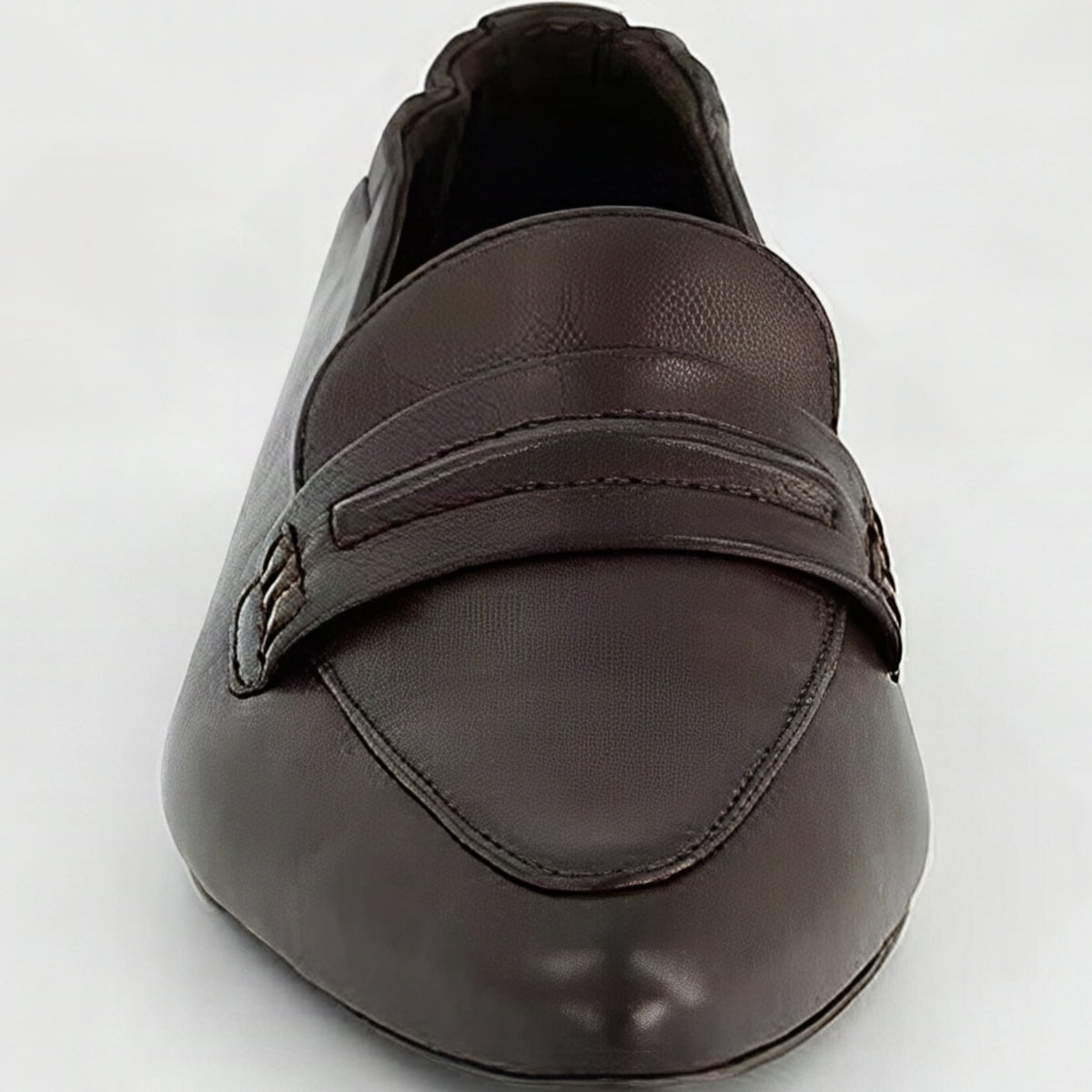 Paul Green Brown Penny Strap Ballerina Flat, front view