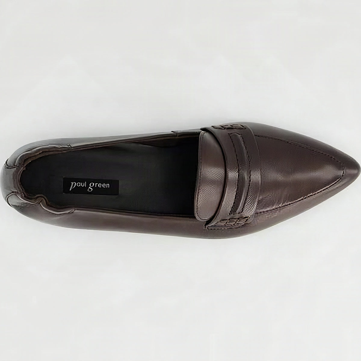Paul Green Brown Penny Strap Ballerina Flat, top view