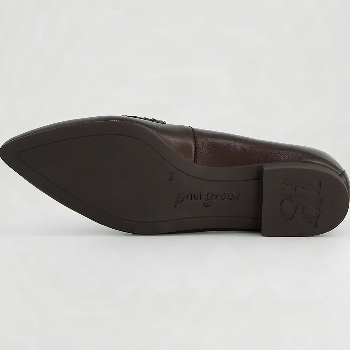 Paul Green Brown Penny Strap Ballerina Flat, outsole