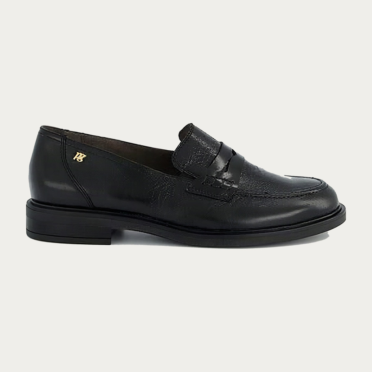 Paul Green Classic Black Glossy Loafer, side view