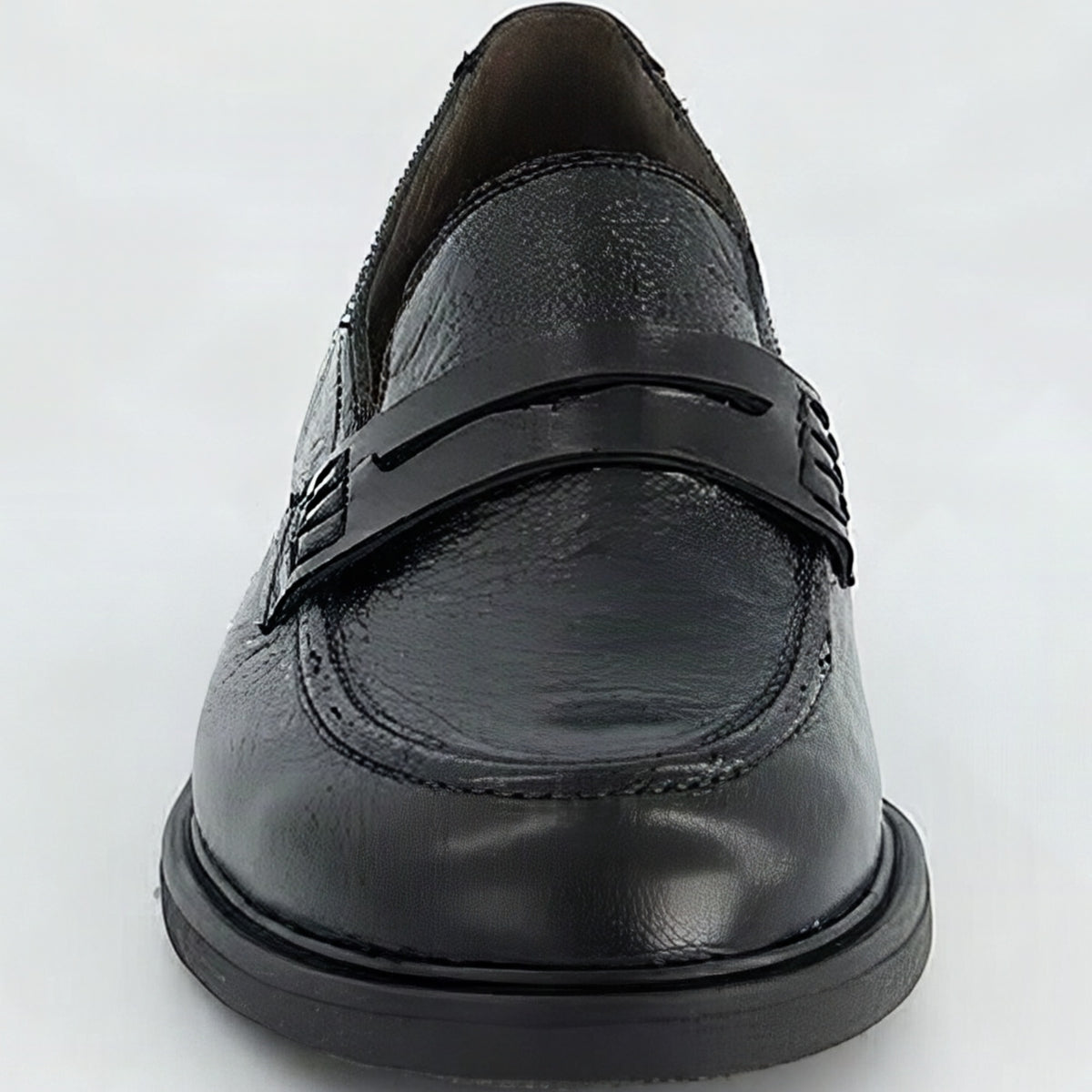 Paul Green Classic Black Glossy Loafer, front view