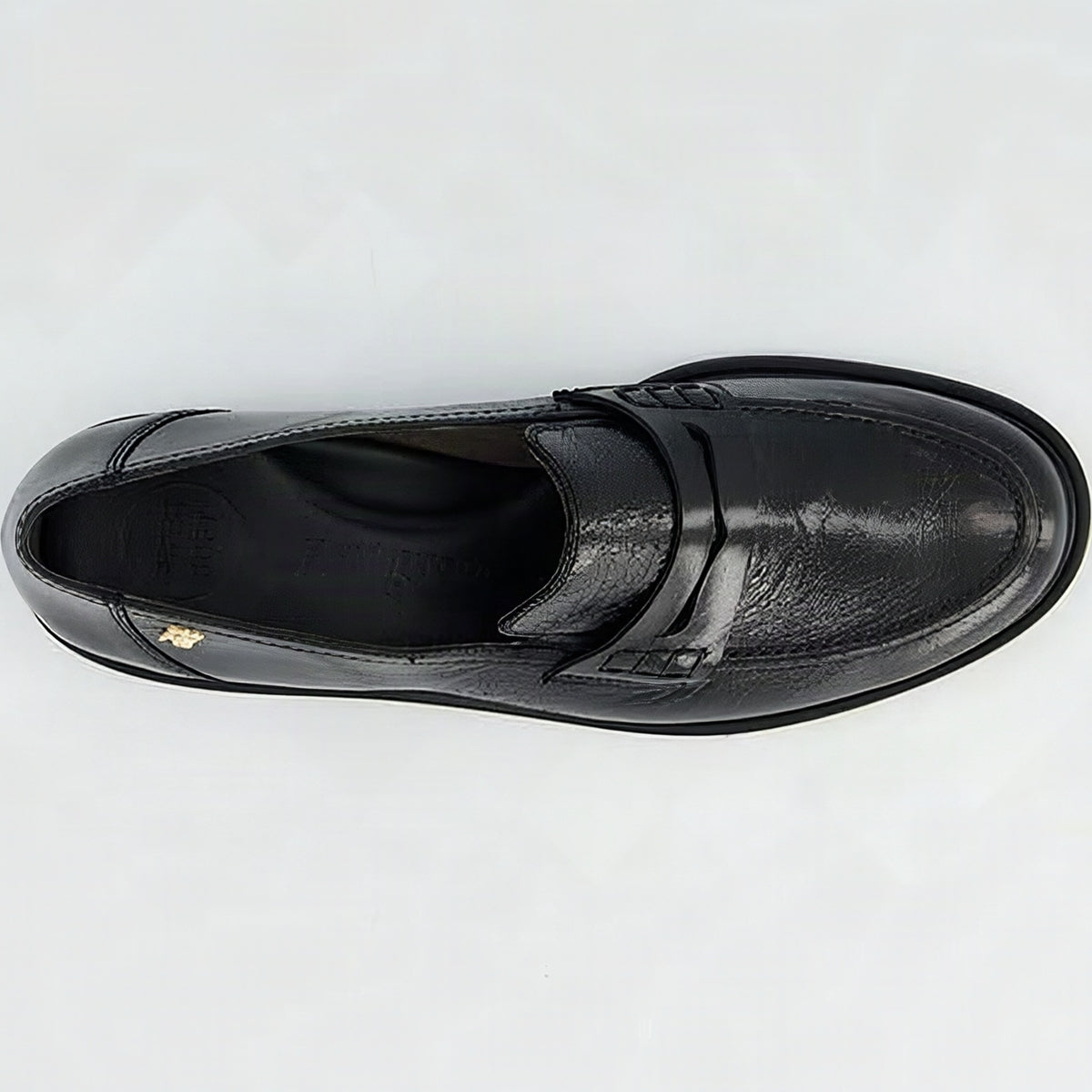 Paul Green Classic Black Glossy Loafer, top view