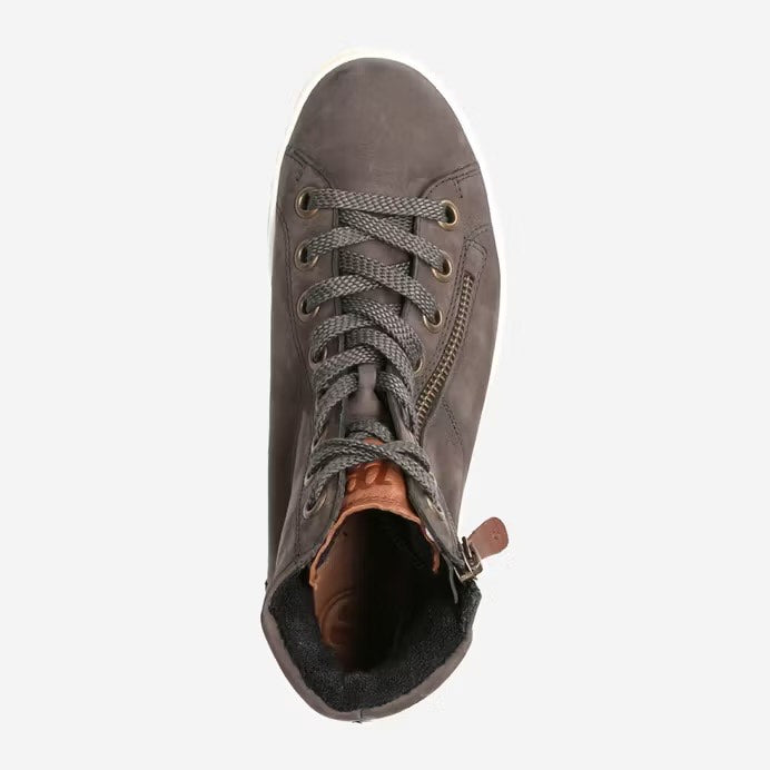 Paul Green Charcoal High Top Leather Sneaker, view 3