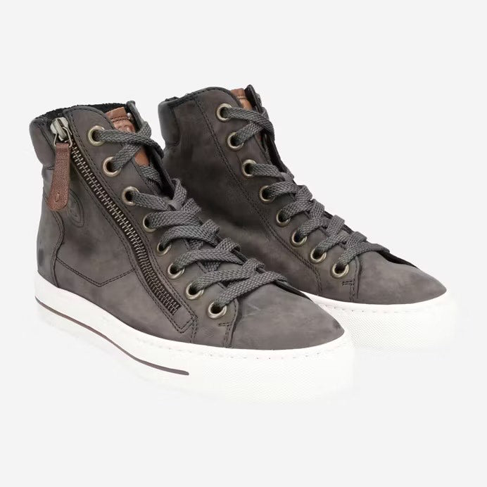 Paul Green Charcoal High Top Leather Sneaker, view 5