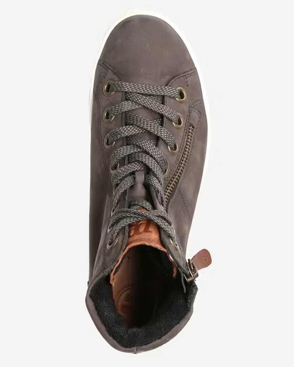 Paul Green Charcoal High Top Leather Sneaker, view 6