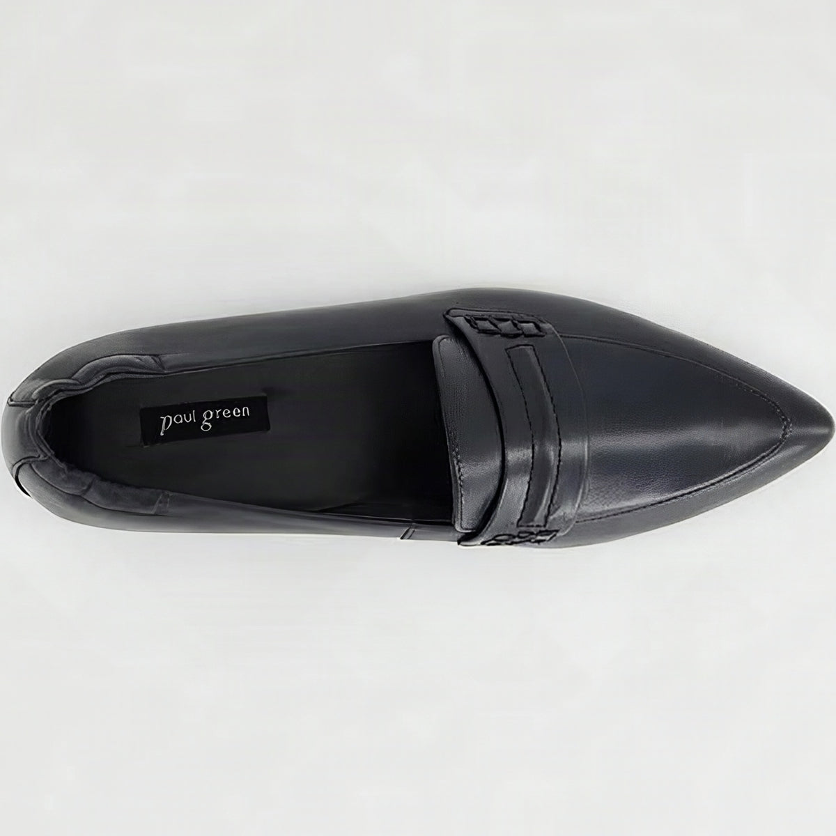 Paul Green Navy Leather Ballerina Flat, top view