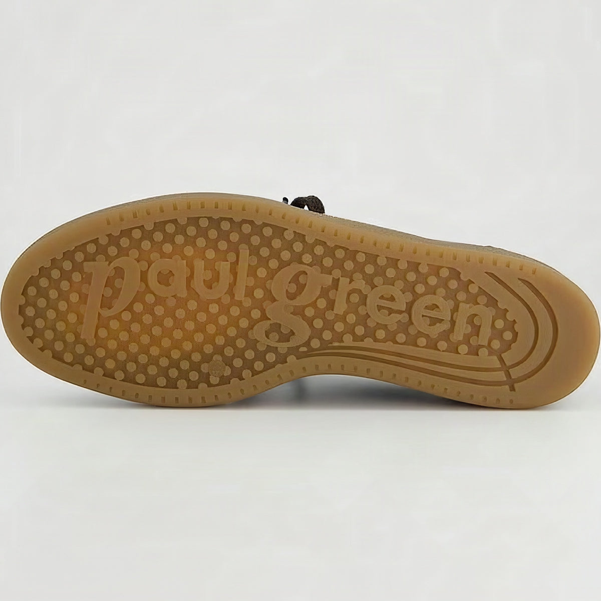 Paul Green Brown Suede Gum Sole Sneaker, outsole