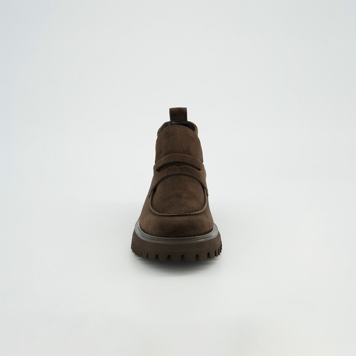 Paul Green Mocca Suede Loafer Boot, front view